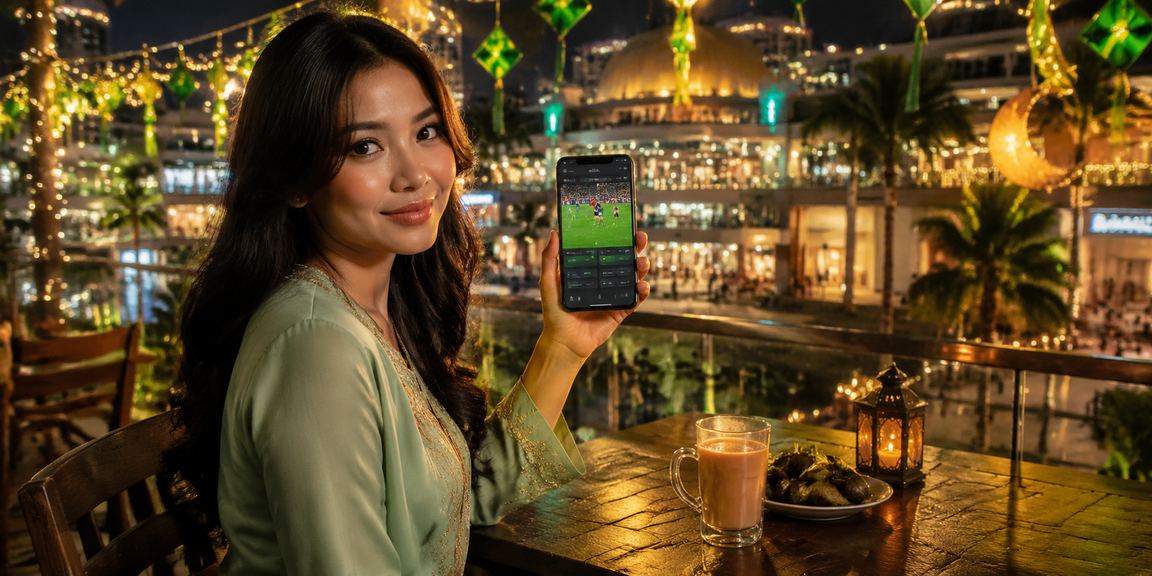 Penyokong bola sepak di Johor Bahru menyambut Hari Raya sambil menonton perlawanan di mylucky88